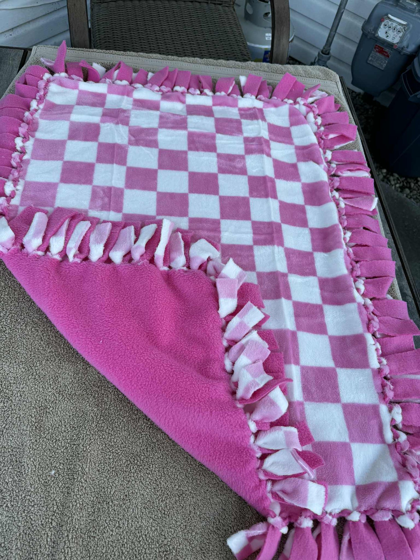 Pink checkered Blanket