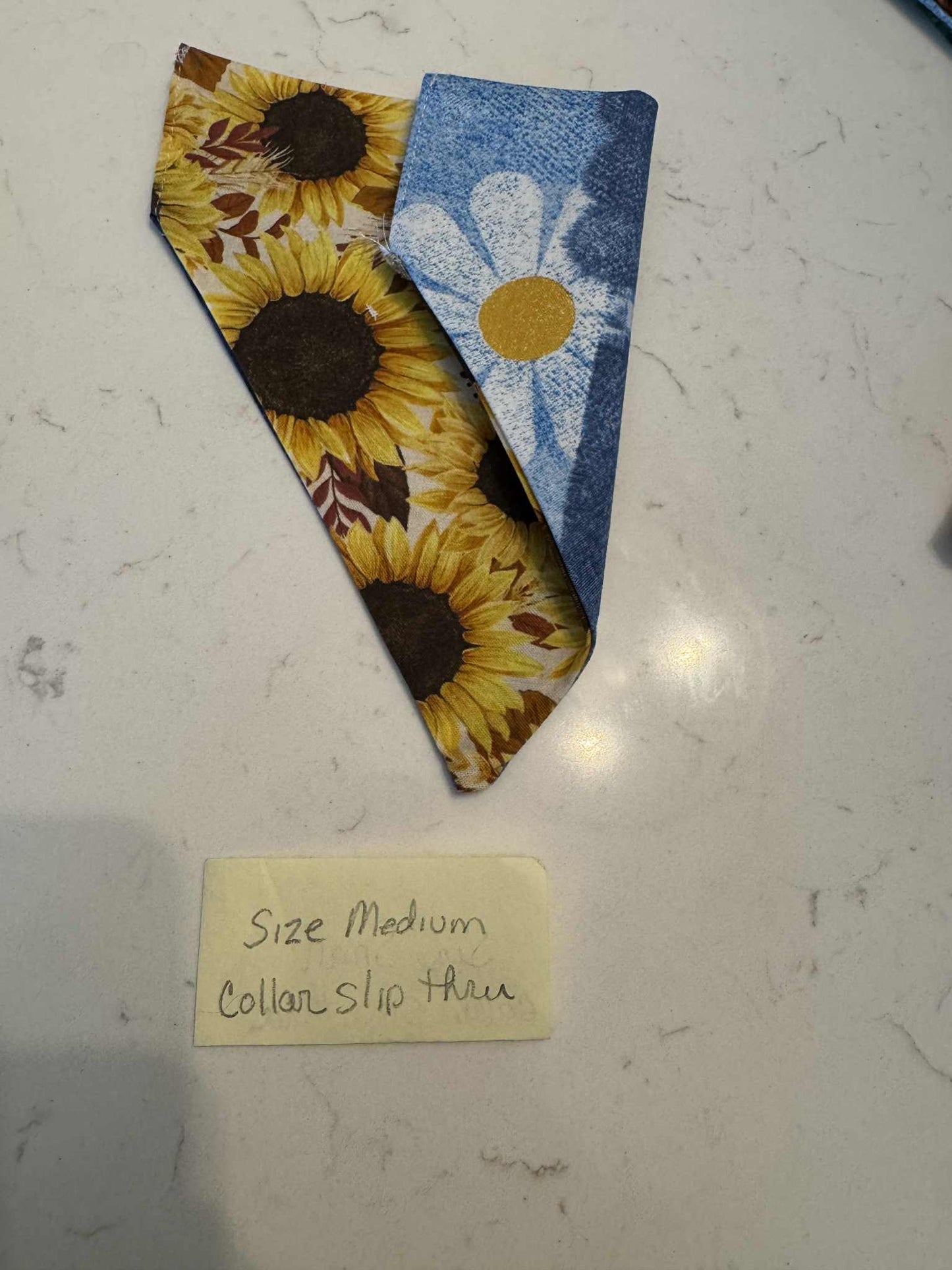 Sunflower and denim over the collar