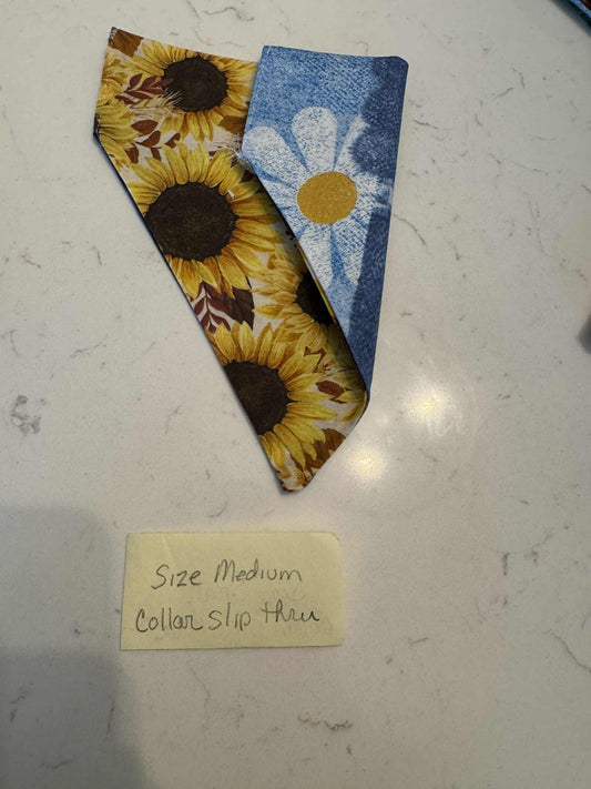 Sunflower and denim over the collar