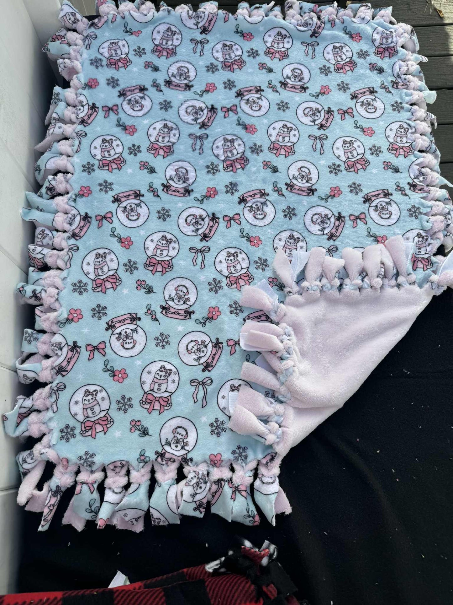 Blue Snowman  Blanket