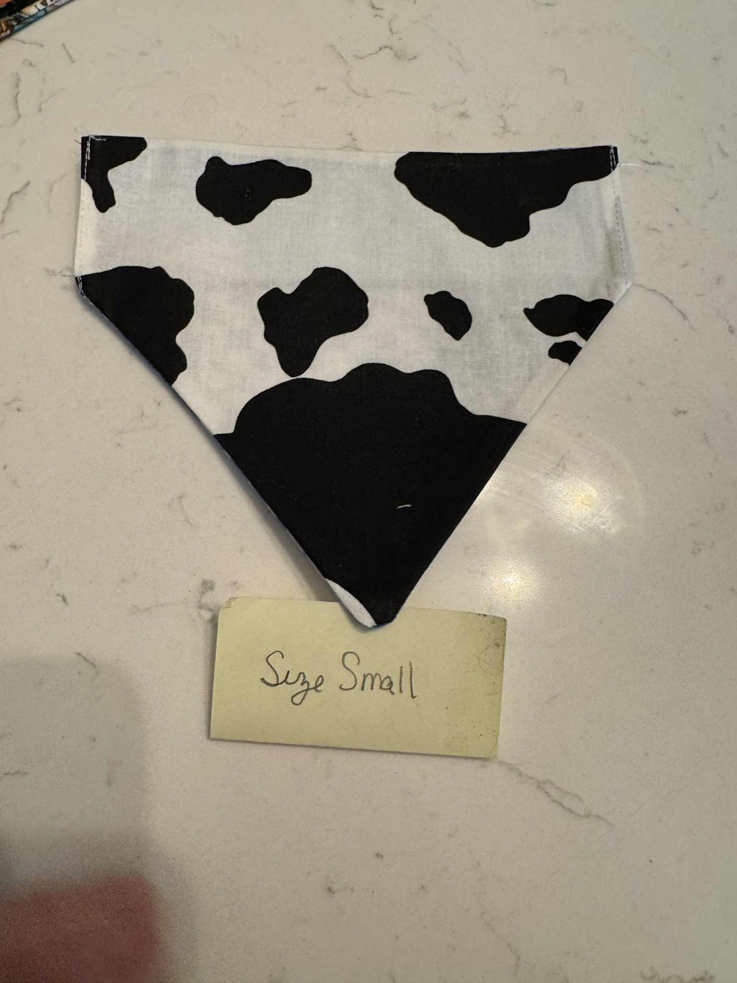 Cow and Denim over the collar