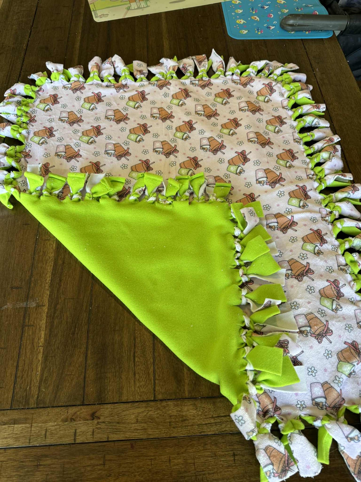 Pink coffee pup cup Blanket