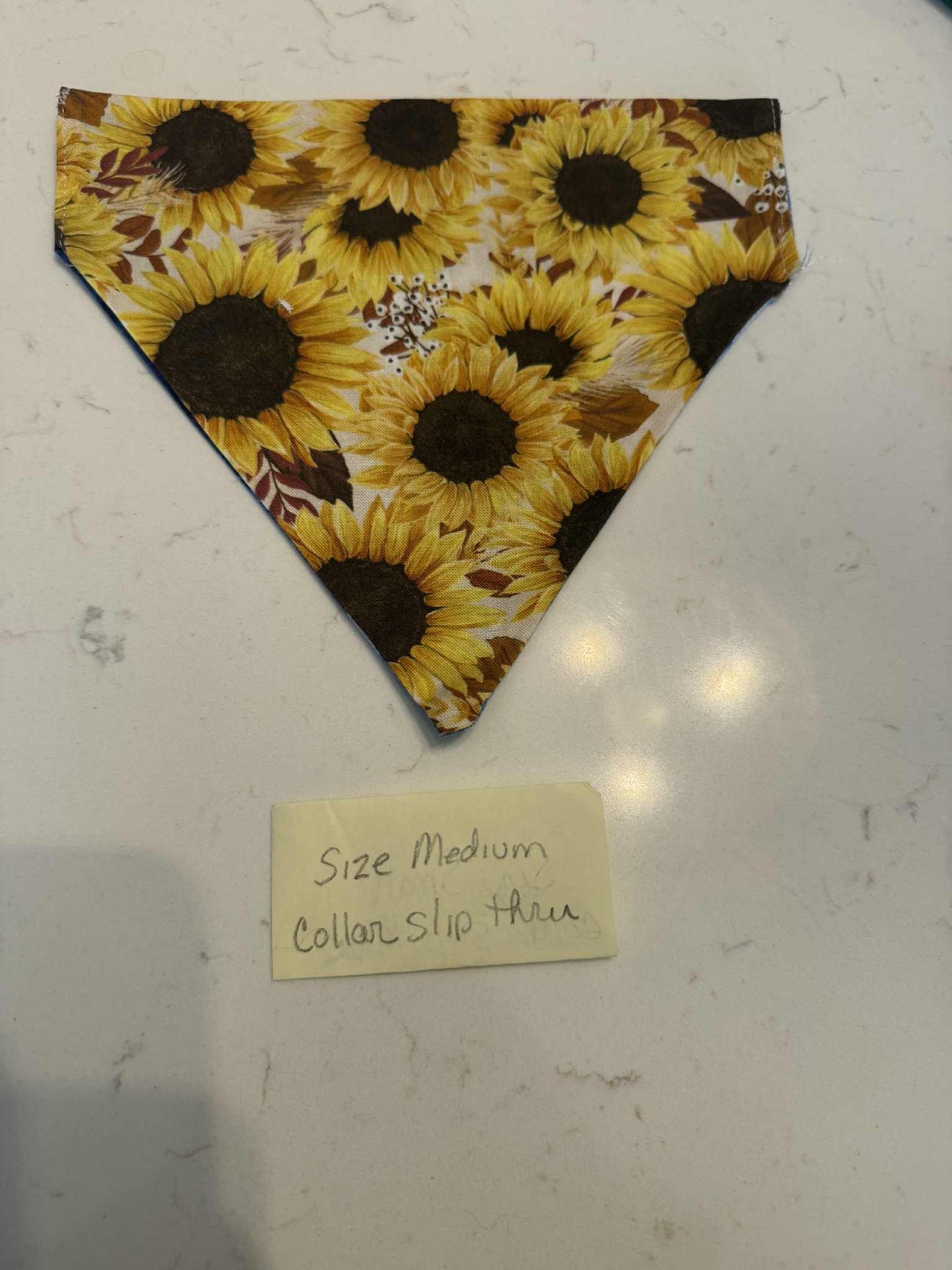 Sunflower and denim over the collar