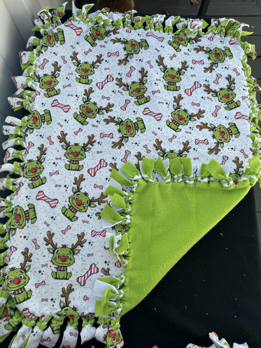 Dog Reindeer Grinch  Blanket
