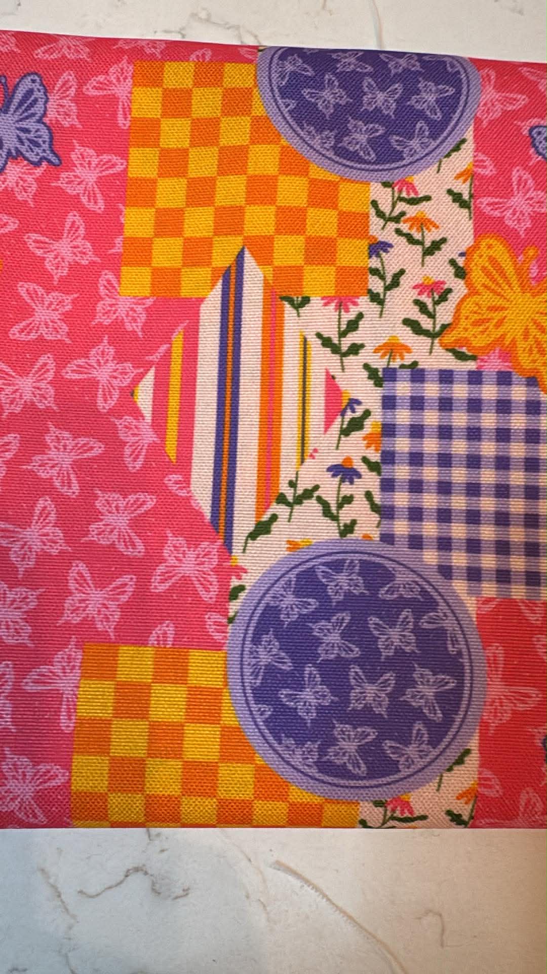 Purple and Pink Patchwork  Bandana