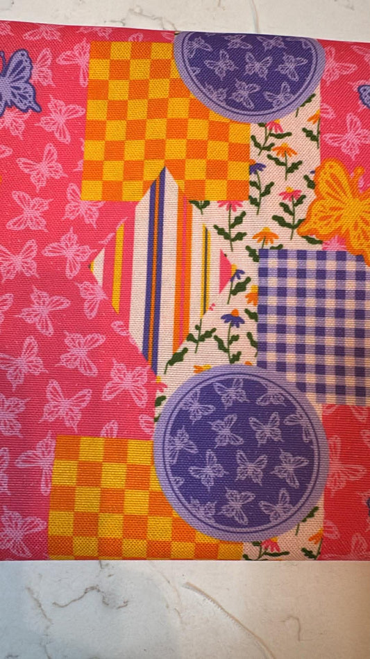 Purple and Pink Patchwork  Bandana