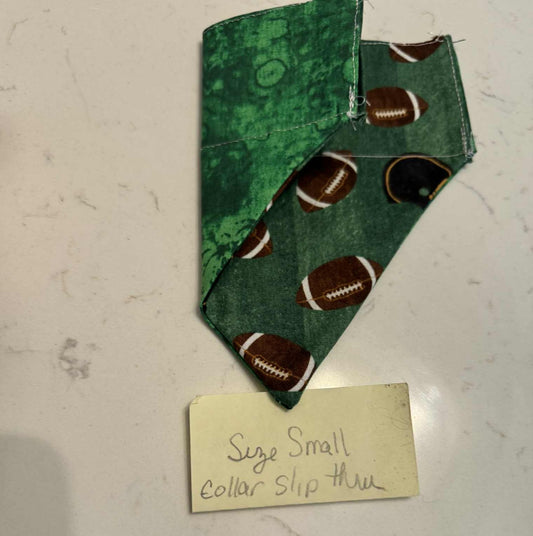 Football and Green over the collar